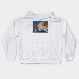 Kitty and the Bird 1 Kids Hoodie